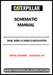 Discover the essential CAT 345B, 345B L & 345B LC Excavator Schematic Manual, designed specifically for models with serial number 7KS00001 and up. This comprehensive manual provides detailed schematics powered by the robust 3176C engine, ensuring you have the critical information needed for maintenance and repairs.
