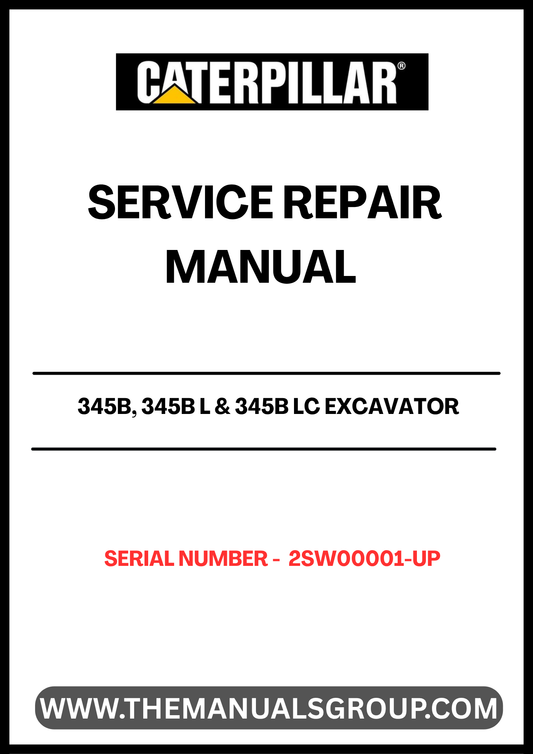 Unlock the full potential of your CAT 345B, 345B L, and 345B LC Excavator with our comprehensive Service Repair Manual. Designed specifically for models with serial number 2SW00001 and powered by the robust 3176C engine, this manual is an essential resource for maintenance and repair.