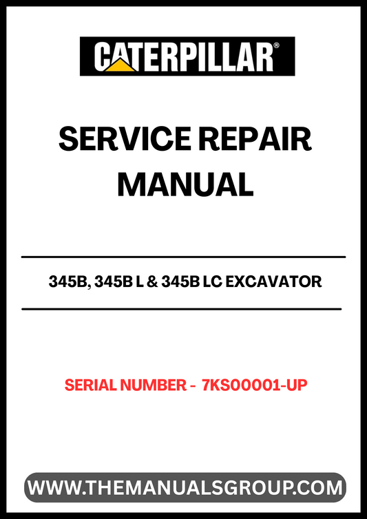  Unlock the full potential of your CAT 345B, 345B L, and 345B LC excavators with our comprehensive Service Repair Manual. Designed specifically for models with serial number 7KS00001 and up, this manual is an essential resource for maintenance and repair, ensuring your equipment operates at peak performance.