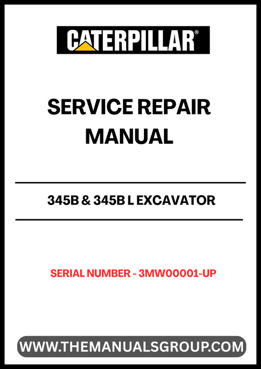 Ensure your CAT 345B & 345B L Excavator operates at peak performance with our comprehensive Service Repair Manual. Designed specifically for serial numbers 3MW00001 and up, this manual provides detailed insights into the maintenance and repair of your machine, powered by the robust 3176C engine.