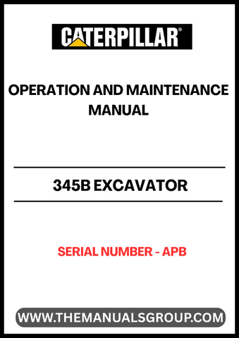 Enhance the performance and longevity of your CAT 345B Excavator with the comprehensive Operation and Maintenance Manual. This essential guide is specifically designed for serial number APB, providing you with detailed instructions and insights to ensure optimal operation and maintenance of your equipment.