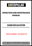 Discover the essential CAT 345B Excavator Operation and Maintenance Manual, specifically designed for models with serial number DET00001-UP and powered by the robust 3176C engine. This comprehensive guide is your go-to resource for understanding the intricacies of your excavator, ensuring optimal performance and longevity.