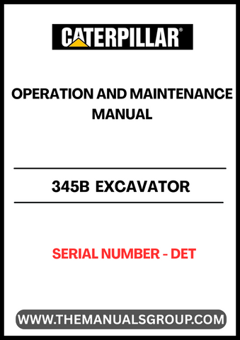 Discover the essential CAT 345B Excavator Operation and Maintenance Manual, specifically designed for serial number DET. This comprehensive guide is your go-to resource for understanding the intricacies of your excavator, ensuring optimal performance and longevity.