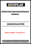 Enhance the performance and longevity of your CAT 345B Excavator with the comprehensive Operation and Maintenance Manual, specifically designed for models with serial number FEE00001 and powered by the robust 3176C engine. This manual serves as an essential resource, providing detailed instructions and insights to ensure optimal operation and maintenance practices.