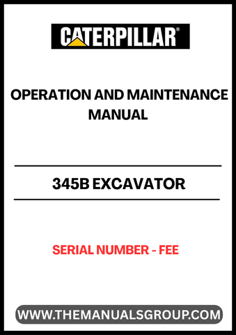 Discover the essential CAT 345B Excavator Operation and Maintenance Manual, specifically designed for serial number FEE. This comprehensive guide is your go-to resource for maximizing the performance and longevity of your excavator. With detailed instructions and expert insights, you can ensure that your machine operates at peak efficiency.