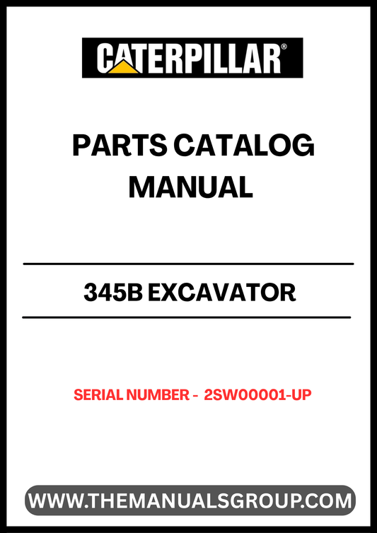 Discover the essential CAT 345B Excavator Parts Catalog Manual, designed specifically for serial numbers 2SW00001 and up. This comprehensive manual is your go-to resource for identifying and sourcing the right parts for your excavator, ensuring optimal performance and longevity of your machinery.