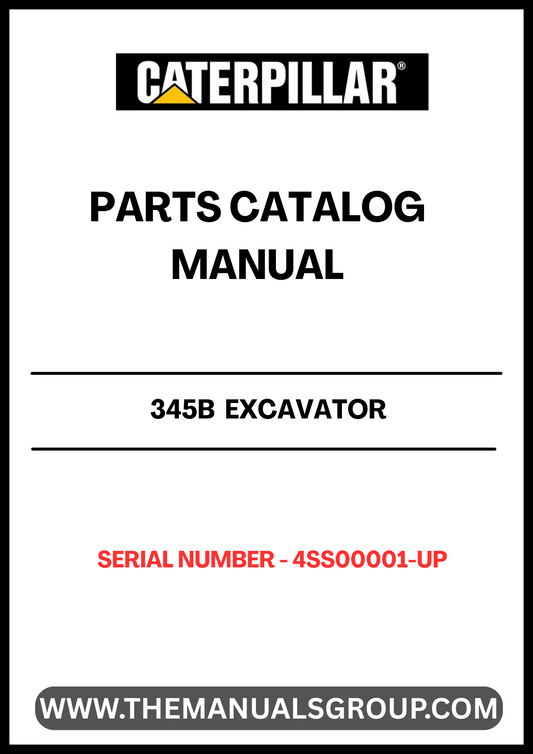 Enhance your maintenance and repair capabilities with the CAT 345B Excavator Parts Catalog Manual, specifically designed for serial numbers 4SS00001 and up. This comprehensive manual provides detailed diagrams and part numbers, ensuring you have the right information at your fingertips to keep your excavator running smoothly.