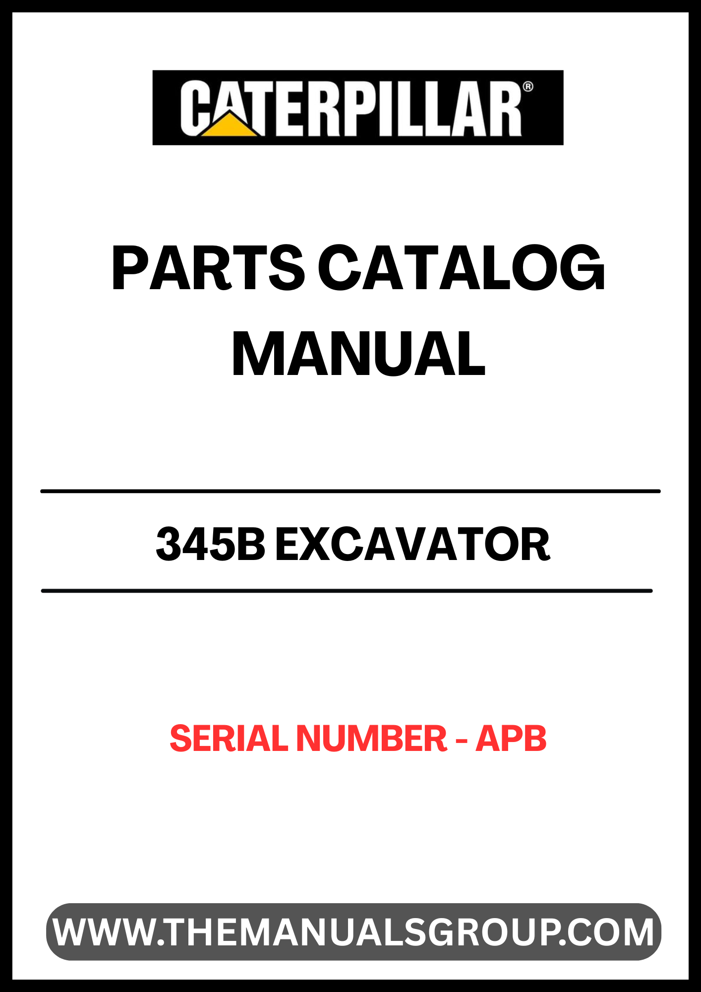 Discover the essential CAT 345B Excavator Parts Catalog Manual, specifically designed for serial number APB. This comprehensive manual serves as your go-to resource for identifying and sourcing the right parts for your excavator, ensuring optimal performance and longevity of your machinery.
