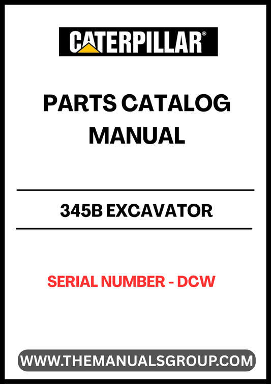Discover the essential CAT 345B Excavator Parts Catalog Manual, specifically designed for serial number DCW. This comprehensive manual serves as your go-to resource for identifying and sourcing the right parts for your excavator, ensuring optimal performance and longevity.
