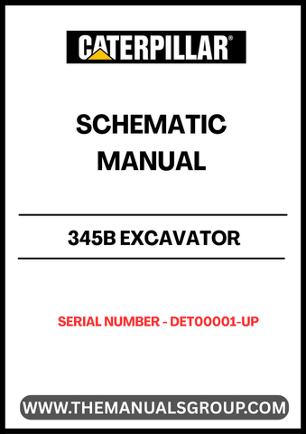 Discover the CAT 345B Excavator Schematic Manual, specifically designed for models with serial number DET00001-UP and powered by the robust 3176C engine. This comprehensive manual is an essential resource for operators and technicians, providing detailed schematics that simplify maintenance and repair tasks.