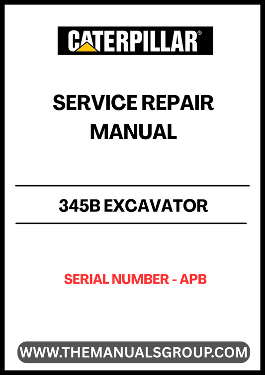 Unlock the full potential of your CAT 345B Excavator with our comprehensive Service Repair Manual, specifically designed for serial number APB. This manual is an essential resource for both seasoned professionals and DIY enthusiasts, providing detailed instructions and insights to keep your machine running smoothly.
