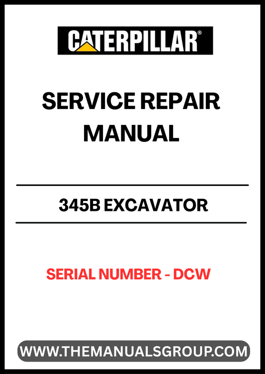 Unlock the full potential of your CAT 345B Excavator with the comprehensive Service Repair Manual, specifically designed for serial number DCW. This essential guide provides detailed instructions and insights, ensuring you have the knowledge to maintain and repair your equipment efficiently.