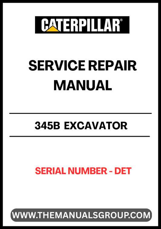 Unlock the full potential of your CAT 345B Excavator with our comprehensive Service Repair Manual, specifically designed for serial number DET. This manual is an essential resource for both seasoned professionals and DIY enthusiasts, providing detailed instructions and insights to keep your machine running smoothly.