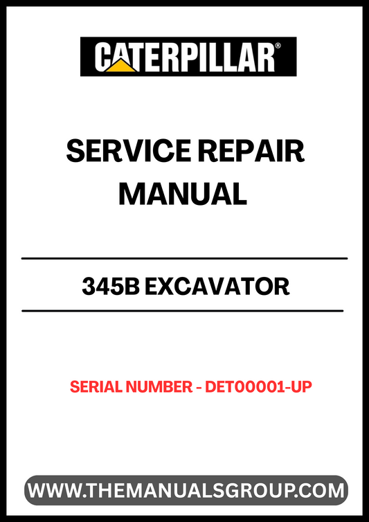 Enhance your maintenance capabilities with the CAT 345B Excavator Service Repair Manual, specifically designed for models with serial number DET00001 and up. This comprehensive guide is powered by the robust 3176C engine, ensuring you have the most relevant information at your fingertips for efficient repairs and servicing.