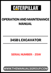  Enhance the performance and longevity of your CAT 345B L Excavator with the comprehensive Operation and Maintenance Manual, specifically designed for serial number 2SW. This manual serves as an essential resource, providing detailed instructions and guidelines to ensure optimal operation and maintenance of your equipment.