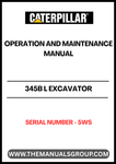 Discover the essential CAT 345B L Excavator Operation and Maintenance Manual, specifically designed for serial number 5WS. This comprehensive guide is your go-to resource for maximizing the performance and longevity of your excavator, ensuring you get the most out of your investment.