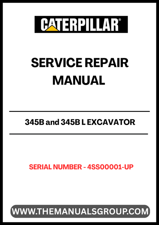 Ensure your CAT 345B and 345B L Excavator operates at peak performance with our comprehensive Service Repair Manual. Designed specifically for serial numbers 4SS00001 and up, this manual provides detailed instructions and diagrams to assist you in troubleshooting and repairing your machine efficiently.