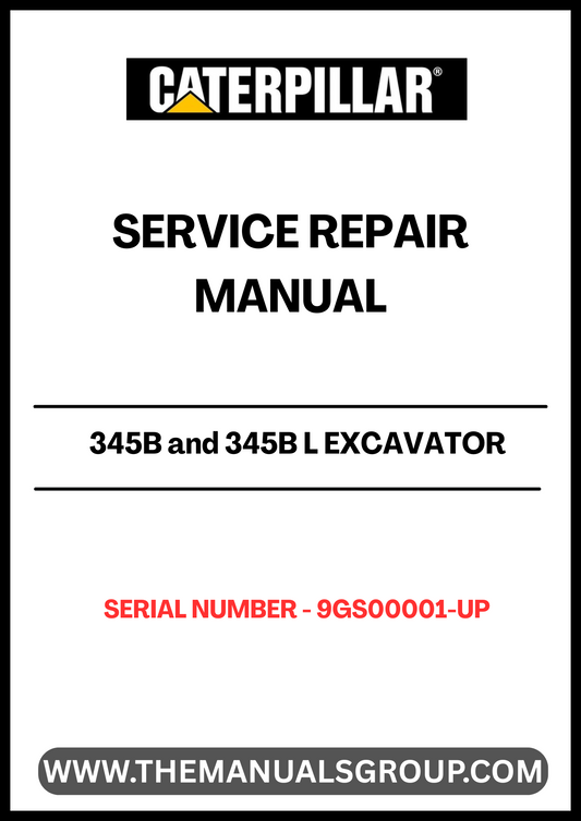 Ensure your CAT 345B and 345B L Excavator operates at peak performance with our comprehensive Service Repair Manual. Designed specifically for serial numbers 9GS00001 and up, this manual provides detailed instructions and diagrams to assist you in troubleshooting and repairing your machine efficiently.