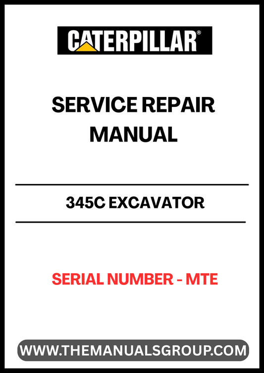Unlock the full potential of your CAT 345C Excavator with the comprehensive Service Repair Manual, specifically designed for serial number MTE. This essential guide provides detailed instructions and diagrams to help you perform maintenance and repairs with confidence, ensuring your equipment operates at peak performance.