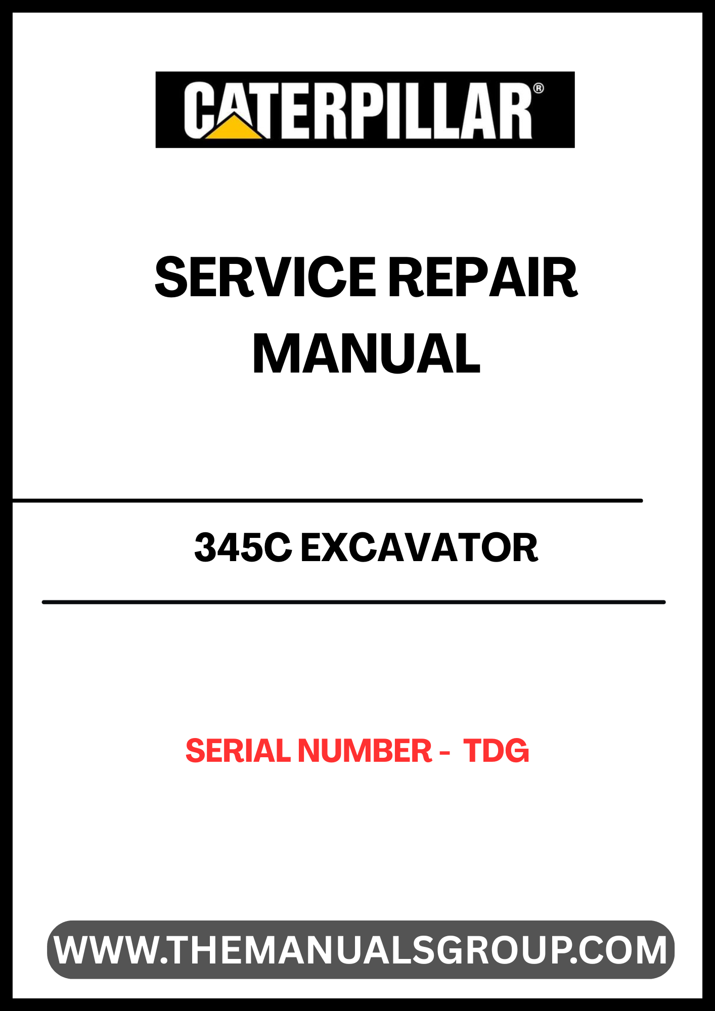 The CAT 345C Excavator Service Repair Manual is an essential resource for any technician or operator looking to maintain and repair their machinery efficiently. This comprehensive manual is specifically designed for serial number TDG, ensuring that you have the most accurate and relevant information at your fingertips.