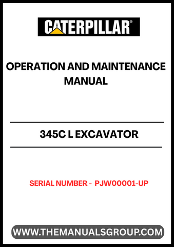 Discover the essential CAT 345C L Excavator Operation and Maintenance Manual, specifically designed for models with serial number PJW00001 and powered by the robust C13 engine. This comprehensive guide is your go-to resource for understanding the intricacies of your excavator, ensuring optimal performance and longevity.