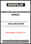 Enhance the performance and longevity of your CAT 345C L Excavator with the comprehensive Operation and Maintenance Manual. Designed specifically for serial number WDE00001 and up, this manual provides essential insights into the operation, maintenance, and troubleshooting of your equipment, ensuring optimal functionality on every job site.