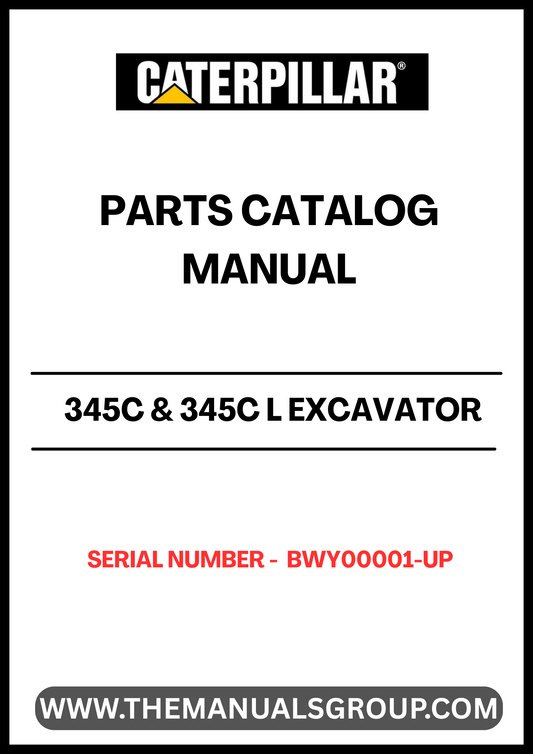 Discover the essential CAT 345C & 345C L Excavator Parts Catalog Manual, specifically designed for serial numbers BWY00001 and up. This comprehensive guide is powered by the robust C13 engine, ensuring you have the most accurate and detailed information at your fingertips. Whether you're a seasoned technician or a DIY enthusiast, this manual is an invaluable resource for maintaining and repairing your excavator.