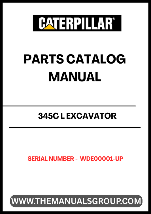 Discover the essential CAT 345C L Excavator Parts Catalog Manual, designed specifically for serial numbers WDE00001 and up. This comprehensive manual serves as a vital resource for operators and technicians, providing detailed information on parts, specifications, and maintenance procedures to keep your excavator running smoothly.