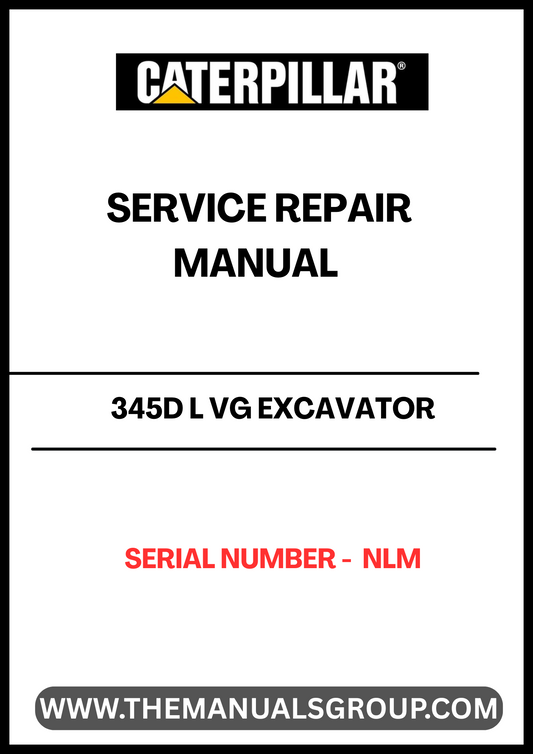 Discover the ultimate resource for maintaining your CAT 345D L VG Excavator with our comprehensive Service Repair Manual. Designed specifically for serial number NLM, this manual provides detailed instructions and diagrams to ensure your machine operates at peak performance.