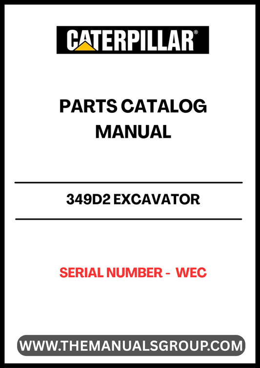 Discover the essential CAT 349D2 Excavator Parts Catalog Manual, designed specifically for your machine's serial number WECP. This comprehensive manual is an invaluable resource for operators and technicians alike, providing detailed information on parts, specifications, and maintenance procedures.