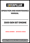 Ensure optimal performance and longevity of your CAT 3500 Gen Set Engine with the comprehensive Operation and Maintenance Manual, specifically designed for serial numbers 3EF00001-00603. This essential guide provides detailed instructions and insights into the engine's operation, helping you maximize efficiency and minimize downtime.