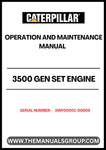 Ensure optimal performance and longevity of your CAT 3500 Gen Set Engine with the comprehensive Operation and Maintenance Manual, specifically designed for serial numbers 3WF00001-00609. This essential guide provides detailed instructions and insights to help you operate your engine efficiently and safely.