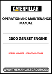 Discover the essential CAT 3500 Gen Set Engine Operation and Maintenance Manual, specifically designed for serial numbers 5TA00001-00844. This comprehensive guide is your go-to resource for understanding the intricacies of your engine, ensuring optimal performance and longevity.