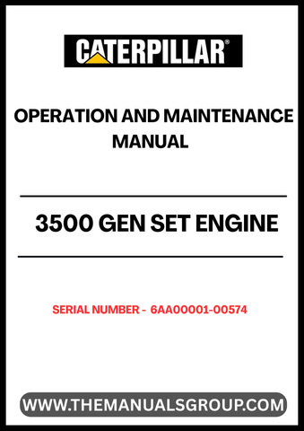 Enhance the performance and longevity of your CAT 3500 Gen Set Engine with the comprehensive Operation and Maintenance Manual, specifically designed for serial numbers 6AA00001-00574. This essential guide provides detailed instructions and insights to ensure your engine operates at peak efficiency, minimizing downtime and maximizing productivity.