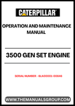 Ensure optimal performance and longevity of your CAT 3500 Gen Set Engine with the comprehensive Operation and Maintenance Manual, specifically designed for serial numbers 6LA00001-00646. This manual serves as an essential resource, providing detailed instructions and guidelines for efficient operation and maintenance practices.