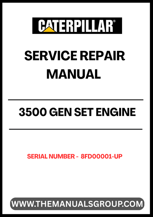 Enhance your maintenance capabilities with the CAT 3500 Gen Set Engine Service Repair Manual, specifically designed for serial numbers 8FD00001 and up. This comprehensive guide provides detailed instructions and insights to ensure your engine operates at peak performance, minimizing downtime and maximizing efficiency.