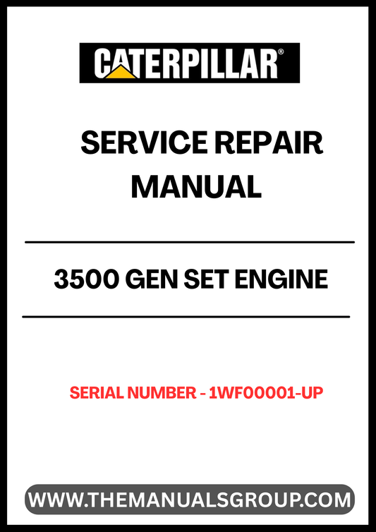 Discover the essential CAT 3500 Gen Set Engine Service Repair Manual, designed specifically for serial numbers 1WF00001 and up. This comprehensive guide is your go-to resource for maintaining and repairing your CAT 3500 engine, ensuring optimal performance and longevity.