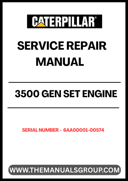  Ensure your CAT 3500 Gen Set Engine operates at peak performance with our comprehensive Service Repair Manual, specifically designed for serial numbers 6AA00001-00574. This manual is an essential resource for technicians and operators, providing detailed instructions and insights for effective maintenance and repair.