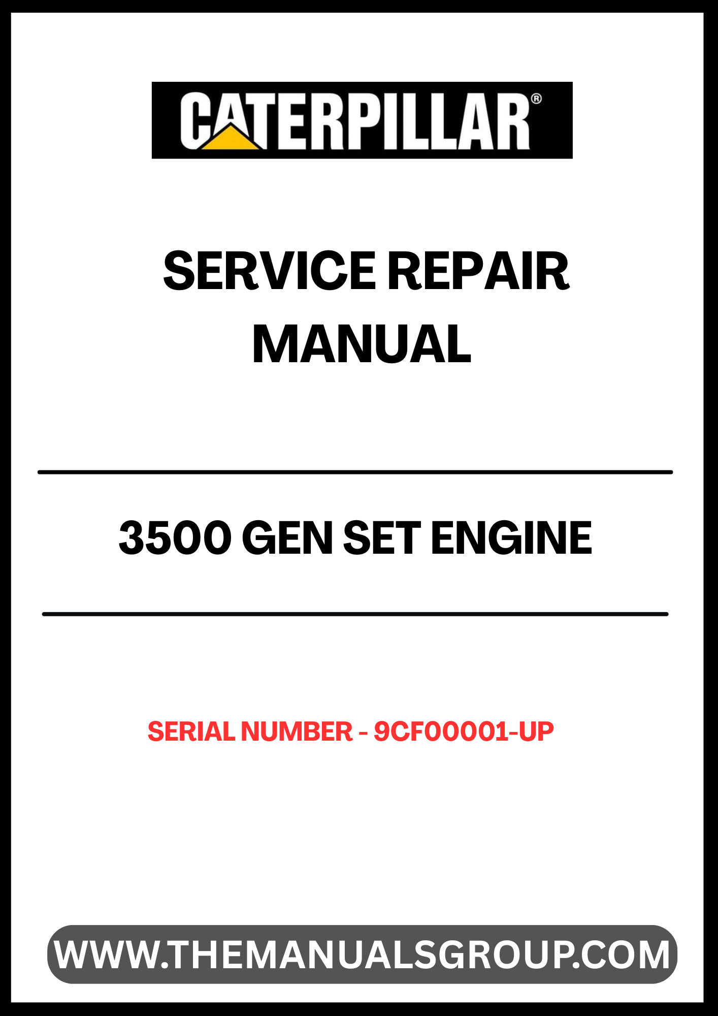 Ensure your CAT 3500 Gen Set Engine operates at peak performance with our comprehensive Service Repair Manual, specifically designed for serial numbers 9CF00001 and up. This manual is an essential resource for technicians and operators, providing detailed instructions and insights into maintenance, troubleshooting, and repair procedures.