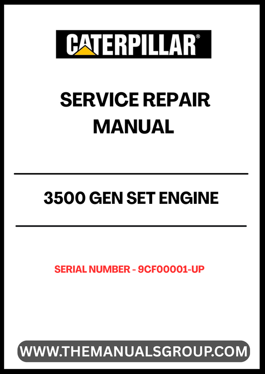 Ensure your CAT 3500 Gen Set Engine operates at peak performance with our comprehensive Service Repair Manual, specifically designed for serial numbers 9CF00001 and up. This manual is an essential resource for technicians and operators, providing detailed instructions and insights into maintenance, troubleshooting, and repair procedures.