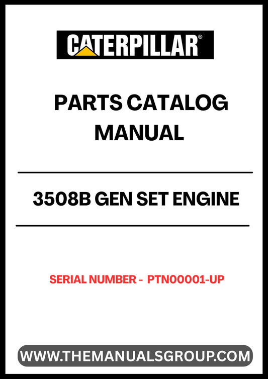 Enhance your maintenance and repair capabilities with the CAT 3508B Gen Set Engine Parts Catalog Manual, designed specifically for serial numbers PTN00001 and up. This comprehensive manual provides detailed diagrams, part numbers, and specifications, ensuring you have all the information needed to keep your engine running smoothly.