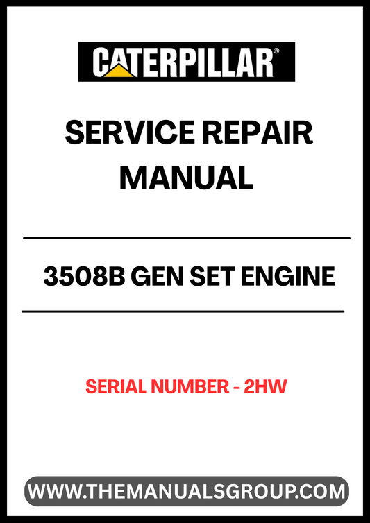 Discover the essential CAT 3508B Gen Set Engine Service Repair Manual, specifically designed for serial number 2HW. This comprehensive guide is an invaluable resource for technicians and engineers, providing detailed instructions and insights to ensure optimal performance and longevity of your engine.