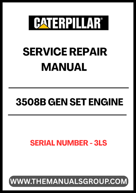 Discover the essential CAT 3508B Gen Set Engine Service Repair Manual, specifically designed for serial number 3LS. This comprehensive guide is an invaluable resource for technicians and engineers, providing detailed insights into the maintenance and repair of your engine.