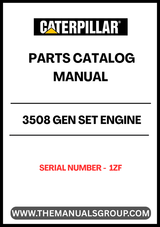 Discover the essential CAT 3508 Gen Set Engine Parts Catalog Manual, designed specifically for serial number 1ZF. This comprehensive manual serves as a vital resource for technicians and engineers, providing detailed information on parts, specifications, and maintenance procedures to ensure optimal performance of your engine.