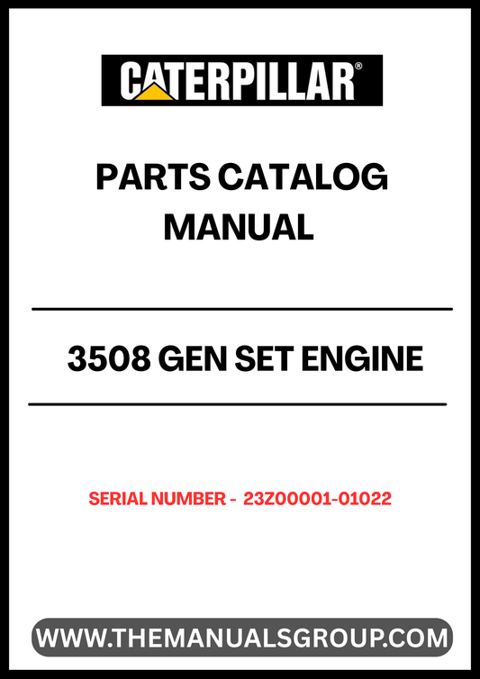 Enhance your maintenance and repair capabilities with the CAT 3508 Gen Set Engine Parts Catalog Manual, specifically designed for serial numbers 23Z00001-01022. This comprehensive manual serves as an essential resource for identifying and sourcing the right parts for your engine, ensuring optimal performance and longevity.