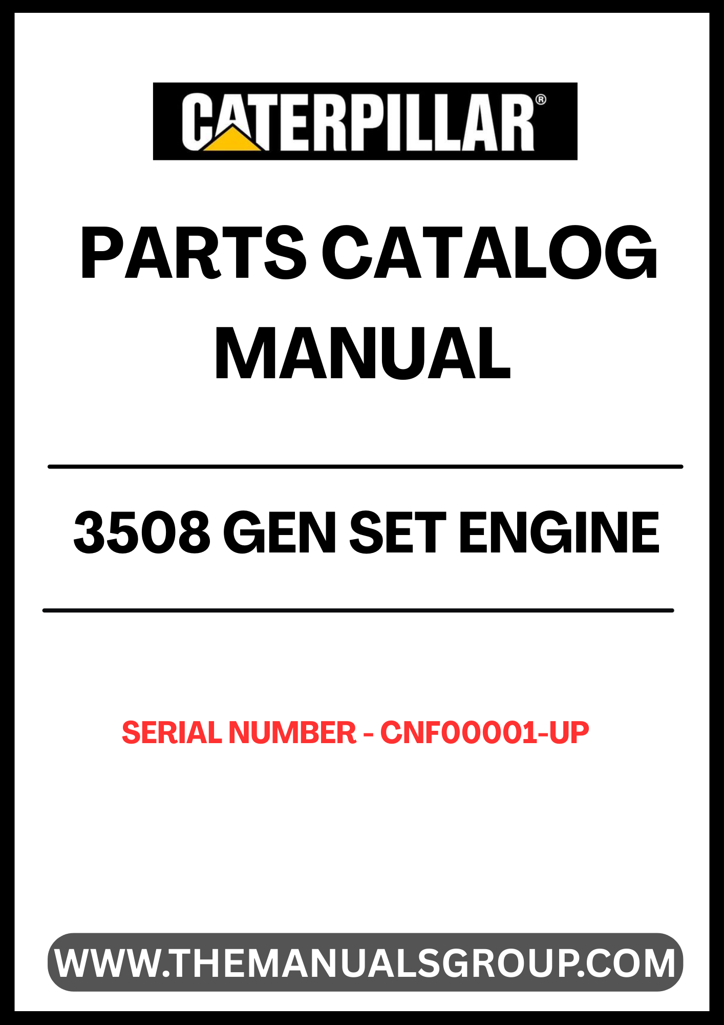 Enhance your maintenance and repair capabilities with the CAT 3508 Gen Set Engine Parts Catalog Manual, specifically designed for serial numbers CNF00001 and up. This comprehensive manual serves as an essential resource for identifying and sourcing the right parts for your engine, ensuring optimal performance and longevity.