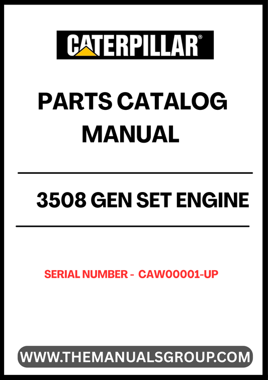 Discover the essential CAT 3508 Gen Set Engine Parts Catalog Manual, designed specifically for serial numbers CAW00001 and up. This comprehensive manual is your go-to resource for identifying and sourcing the right parts for your engine, ensuring optimal performance and longevity.