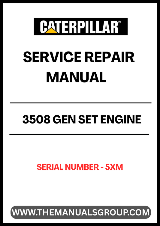 Discover the essential CAT 3508 Gen Set Engine Service Repair Manual, specifically designed for serial number 5XM. This comprehensive guide is your go-to resource for maintaining and repairing your engine, ensuring optimal performance and longevity. With detailed instructions and diagrams, you can tackle any service task with confidence.