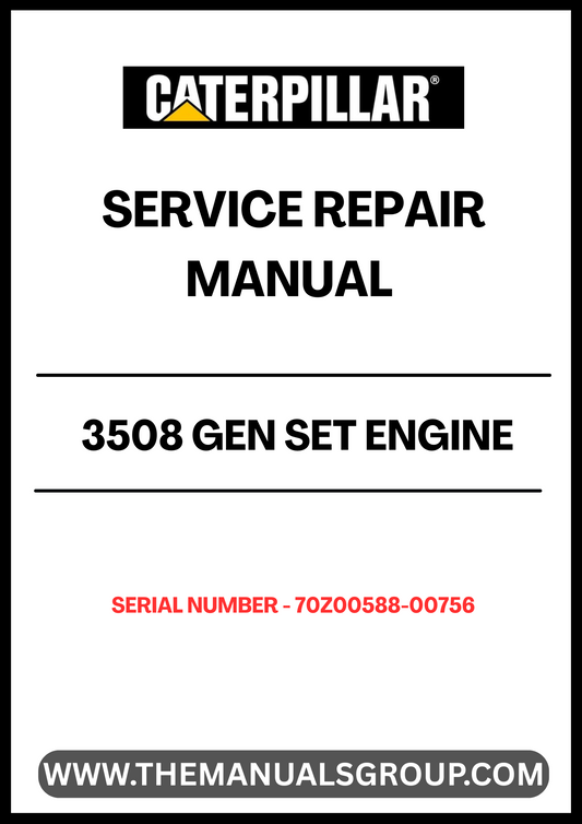  Ensure your CAT 3508 Gen Set Engine operates at peak performance with our comprehensive Service Repair Manual, specifically designed for serial numbers 70Z00588-00756. This manual is an essential resource for technicians and operators, providing detailed instructions and insights for effective maintenance and repair.