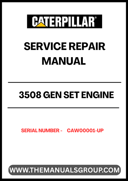 Enhance your maintenance capabilities with the CAT 3508 Gen Set Engine Service Repair Manual, specifically designed for serial numbers CAW00001 and up. This comprehensive guide provides detailed instructions and insights to ensure your engine operates at peak performance, minimizing downtime and maximizing efficiency.